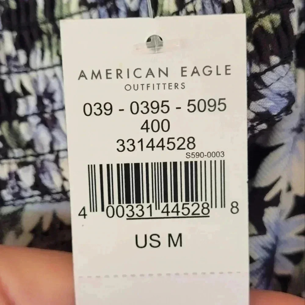 NWT Vintage American Eagle blue floral mini slip dress - Picture 4 of 7